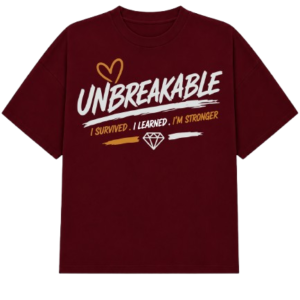maroon t-shirt